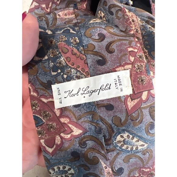 Karl Lagerfeld silk necktie tie made in Italy - Picture 3 of 3
